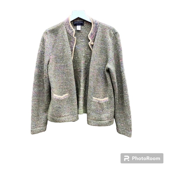 South Cotton Hand Loomed Cardigan Sweater Sz. Medium - Picture 1 of 8